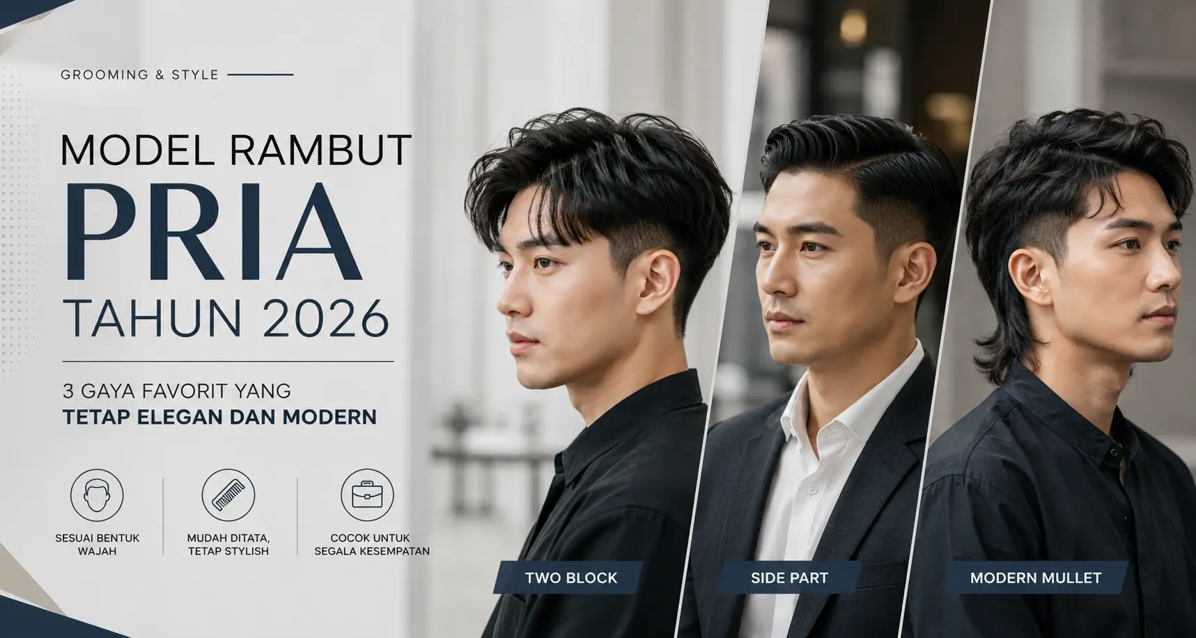 Model Rambut Pria di Tahun 2026: 3 Gaya Favorit yang Tetap Elegan dan Modern