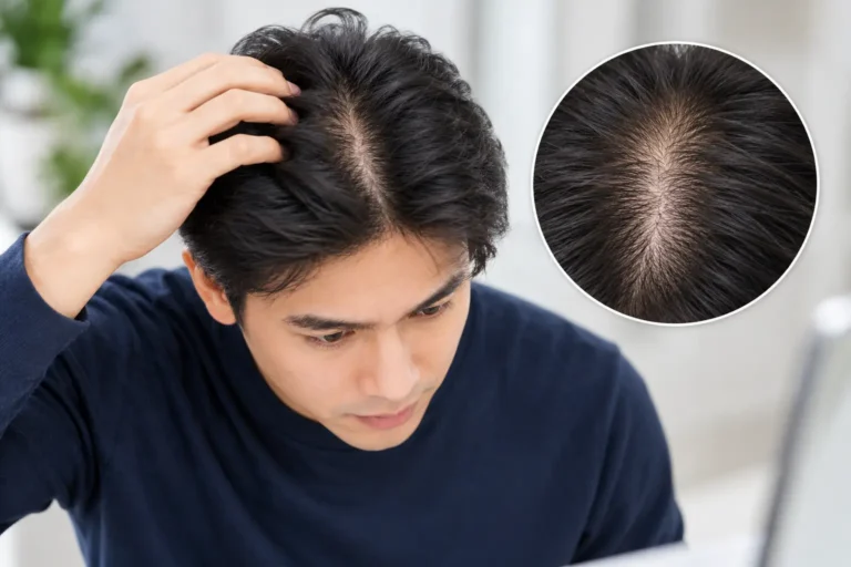 belahan rambut lebar